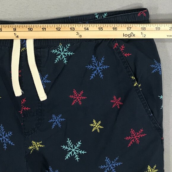 Gap Pants Men's Medium Blue Snowflakes Pull On Lounge Pajama Drawstring Pockets - Picture 9 of 12